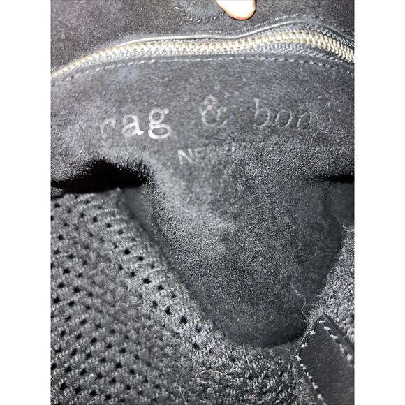 Rag & Bone Summer Passenger Tote Netted Leather Black - 13.5" x 13" - Picture 7 of 9